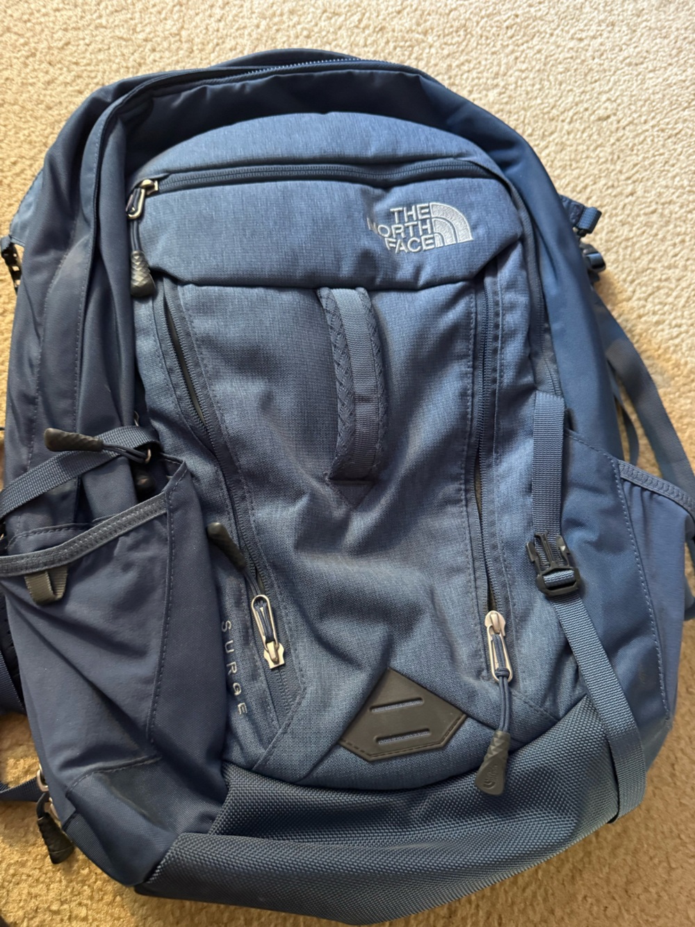 The North Face Surge Navy 31L Laptop Travel Backpack